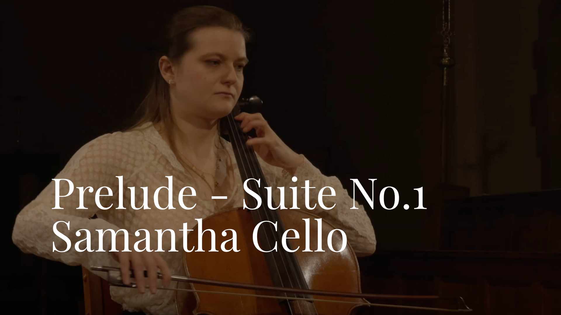 Click here to see Samantha Cello performing Bach's Prelude No.1 for weddings and events